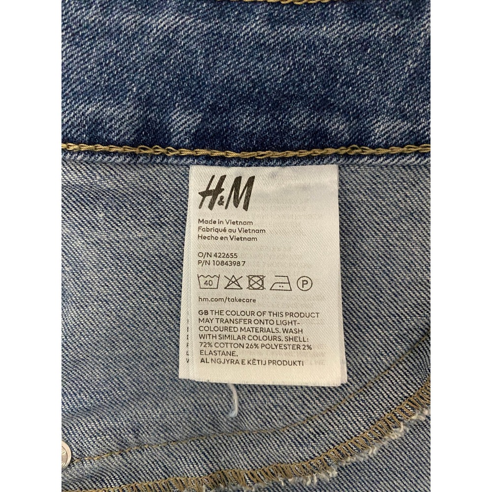 H&M Curvy Fit Jegging Ultra High Waist Blue Denim Jeans Womens US 10 - Picture 3 of 8